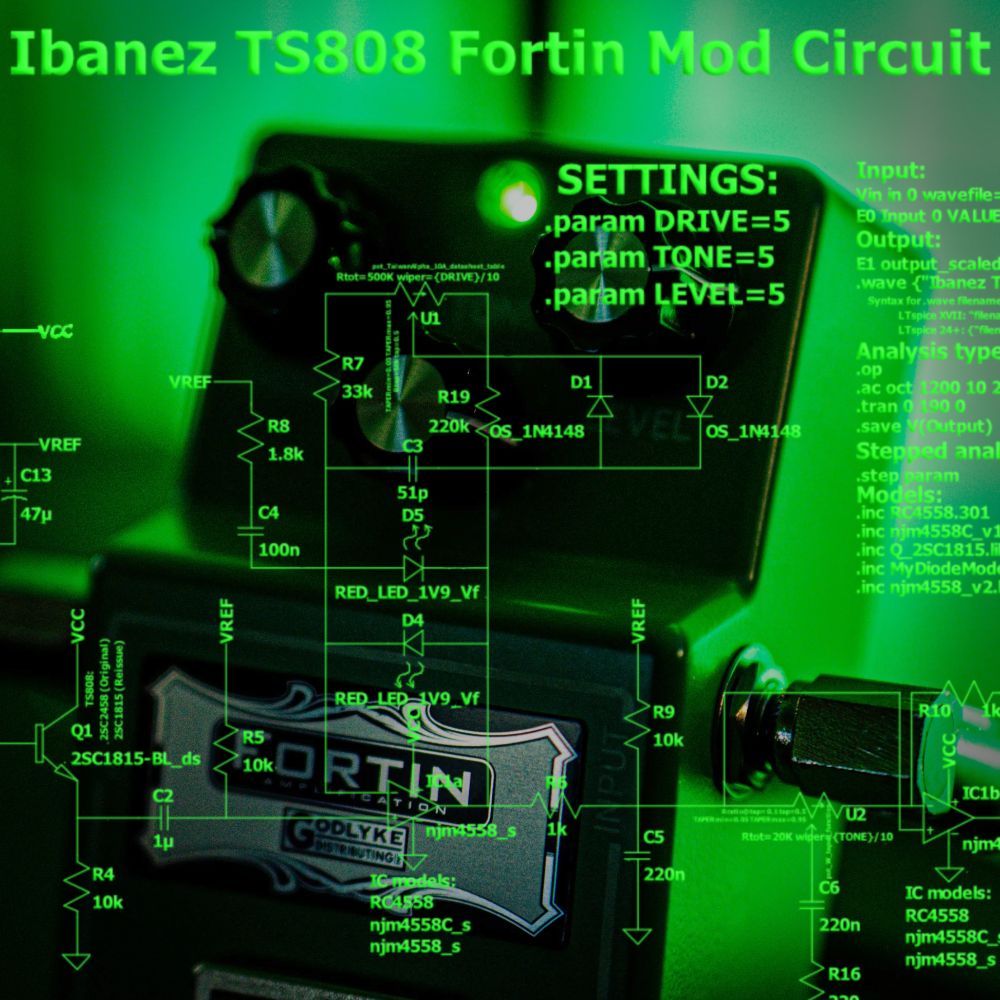 Ibanez TS808 Fortin Mod LTspice (Calibrated) NAM Profiles
